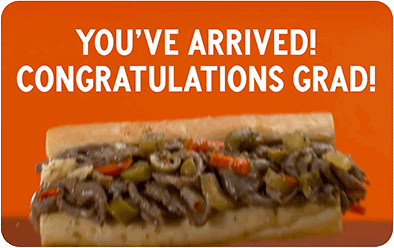 buona grads congratulatory gift card design
