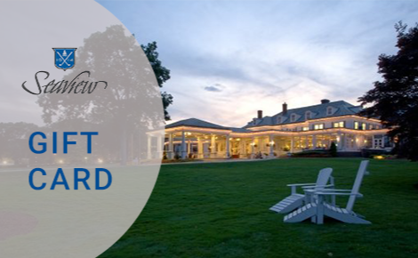 eGift card image of the exterior of the Seaview hotel with the text 