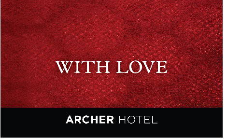 Red texture background with "With Love" message