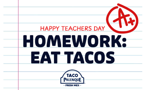 Teacher Appreciation Digital Gift Cards for Taco Palenque