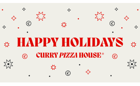 Curry Pizza House e-Gift Card Design - Happy Holidays