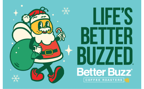 Life's Better Buzzed Santa Bee