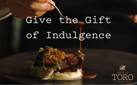 give the gift of indulgence gift card design