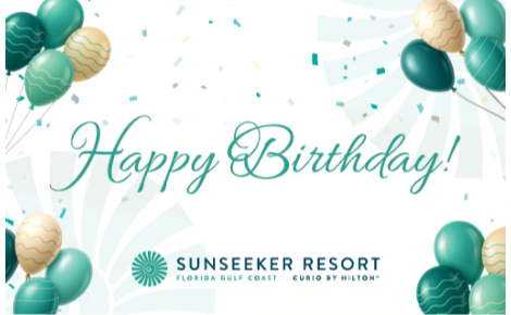 Seafoam Happy Birthday Gift Card