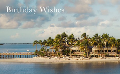 eGift card image of the resort and beach with the text 