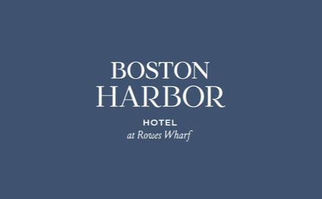 boston barbor gift card design with white logo on blue background