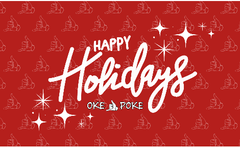 Happy Holidays Oke Poke Gift Card