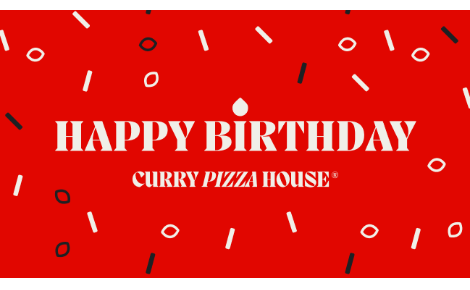 Curry Pizza House e-Gift Card Design - Happy Birthday