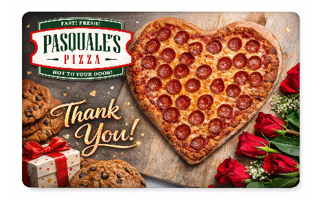 heart pizza thank you