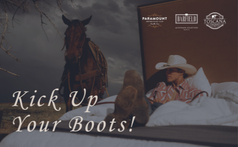 Kick up your boots gift card. 
