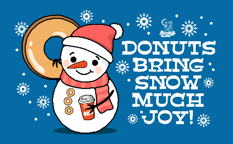 donuts bring snow much joy