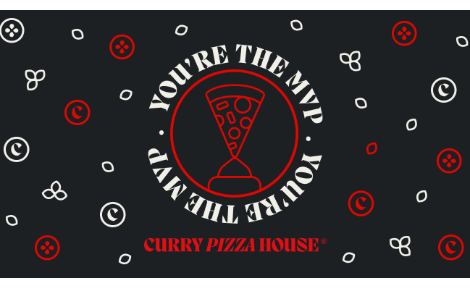 Curry Pizza House e-Gift Card Design - You're The MVP