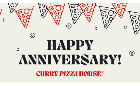 Curry Pizza House e-Gift Card Design - Happy Anniversary
