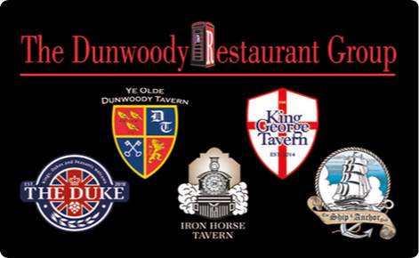 The Dunwoody Restaurant Group physical gift card design 