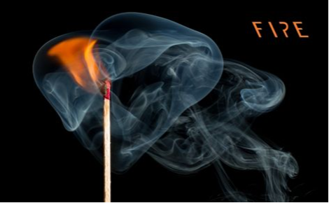 eGift card image of a lit match and the Fire logo