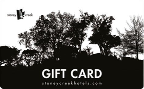 Stoney creek restaurant physical gift card design