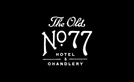eGift card image with The Old No. 77 Hotel logo on a black background