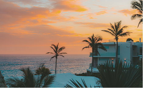 eGift card image of the sunset over the resort 