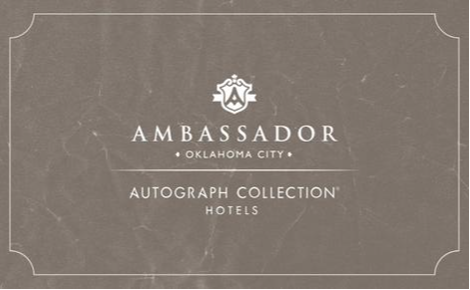 eGift card image of the Ambassador Hotel Oklahoma City logo