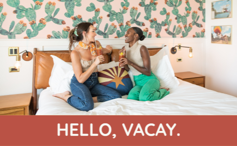 eGift Card image of two ladies drinking cocktails with the text 