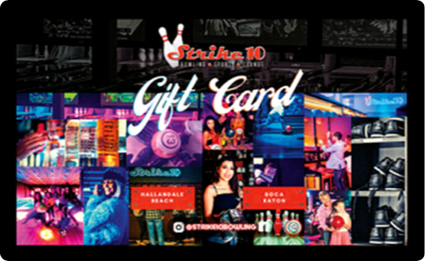 Strike card physical gift card design