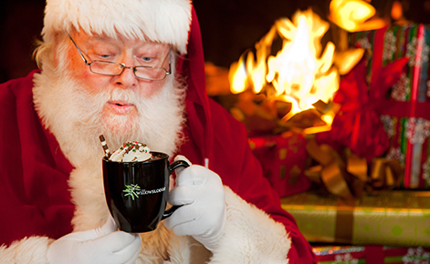 Santa with cup cake design 