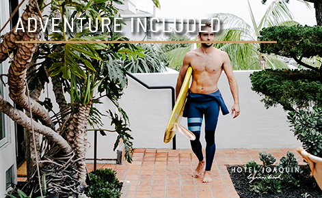Image of male surfer with the text 