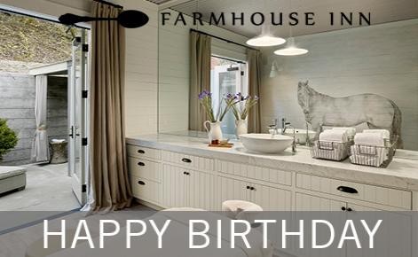Gift card image of the spa with the Farmhouse Inn logo and the text 