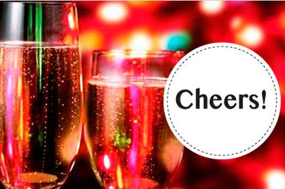 Image of champagne glasses with the text 