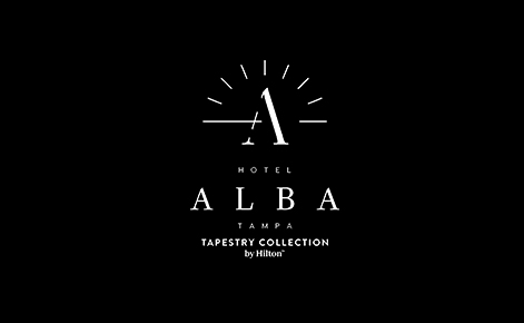 eGift Card image of Hotel Alba logo on black background