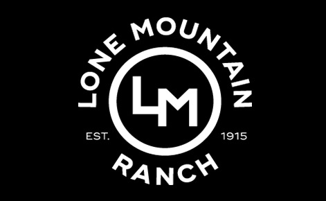Lone Mountain Ranch logo in white on black background