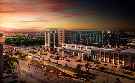 Image of Texas A&M Hotel & Conference Center at sunset