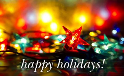 Image of Christmas tree lights with the text 