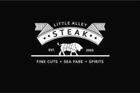 Little Alley Steak logo on black background
