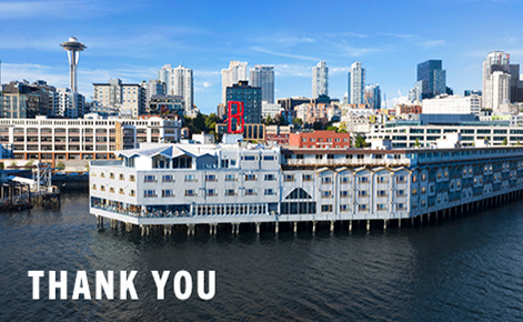 Gift card image of the pier with the text “Thank You”
