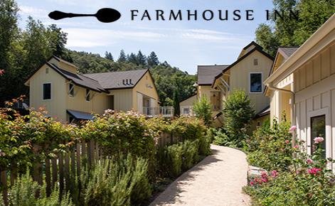 Gift card image of the garden with the Farmhouse Inn logo