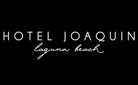 Image of the Hotel Joaquin in white on black background