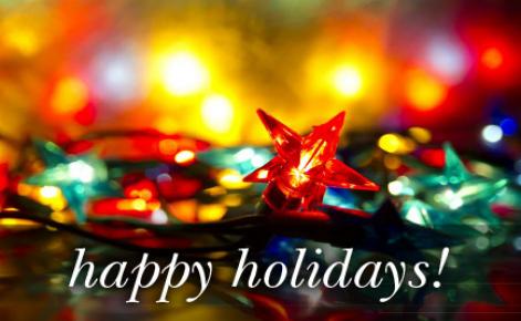 Image of Christmas tree lights with the text 
