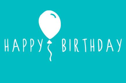 Happy birthday with balloon