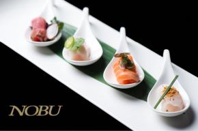 Image of food with the Nobu logo