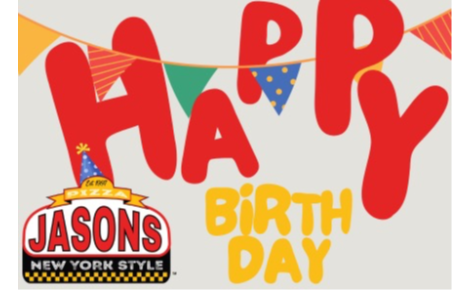 Happy Birthday with birthday flags 