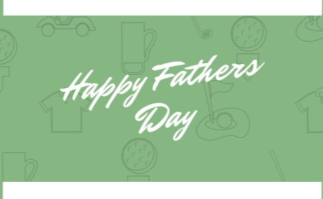 Happy Fathers Day with golf images