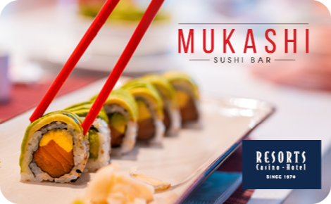 eGift card image of a sushi dish from Mukashi Sushi Bar