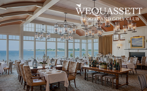 eGift card image of the restaurant and the Wesquassett Resort  & Gold Club logo
