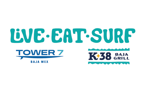 Live eat surf physical gift card design