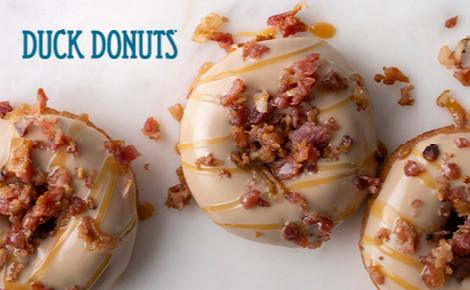 eGift card image of Donuts and the Duck Donuts logo