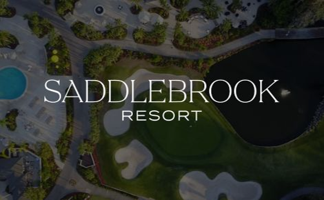 eGift card image showing an ariel view of the report and the Saddlebrook logo