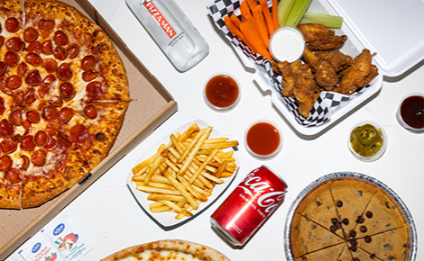 eGift image of various Pizza Man menu items