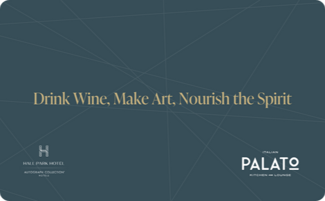 eGift card image with the Palato and Hall Park Hotel logos and the text 