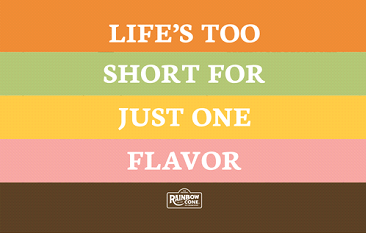 rainbow cone physical gift card design